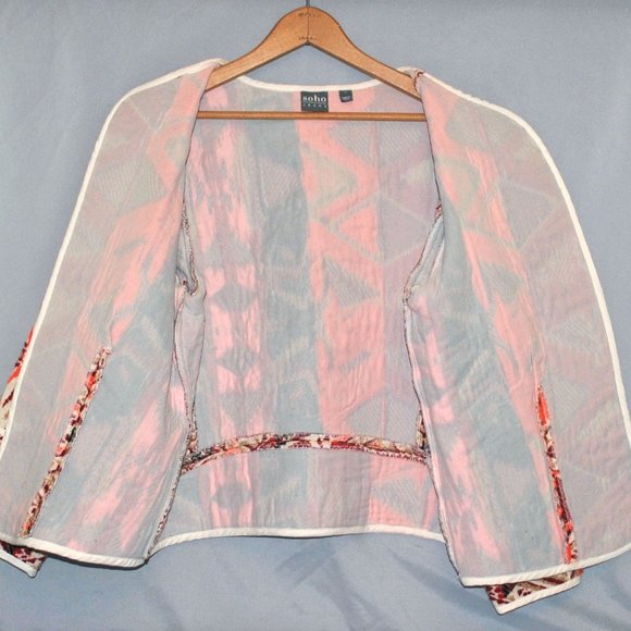 Soho New York & Company Abstract / Aztec Print Blazer. Sz XL - Picture 8 of 14